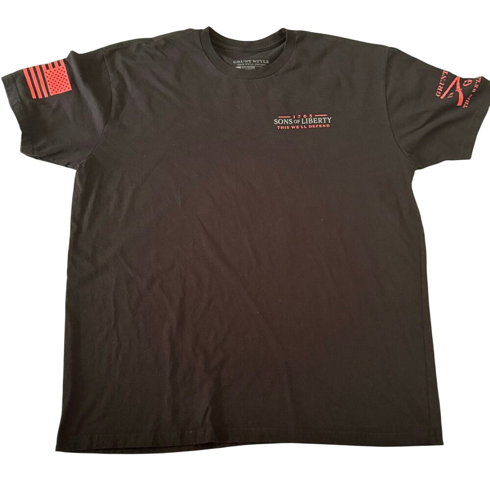 Grunt Style Sons of Liberty Join or Die Patriotic Black T-Shirt Size 2X